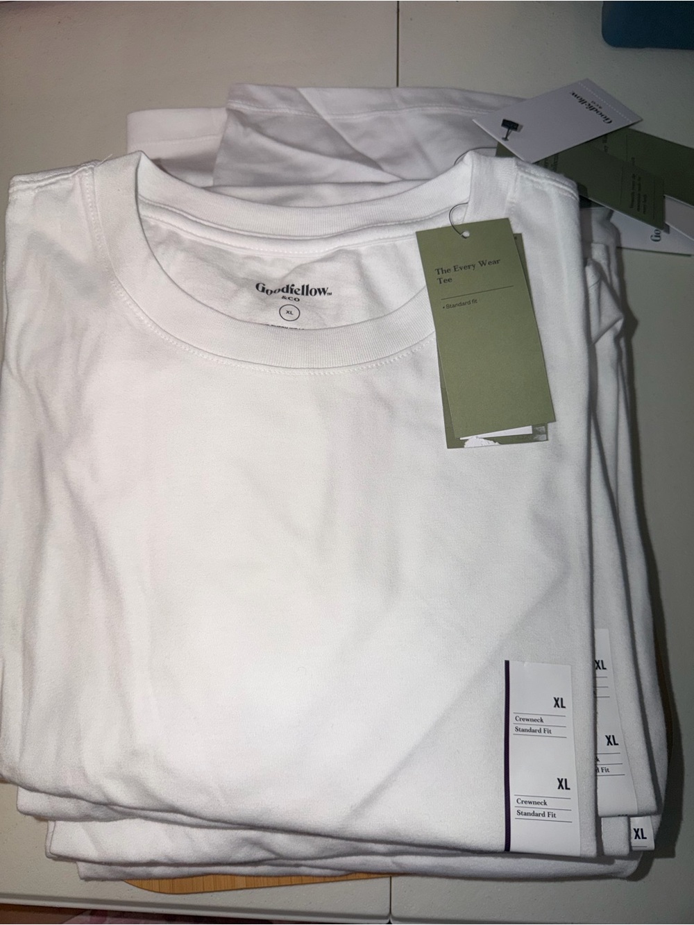 Goodfellow & Co Men’s XL White Crewneck T-Shirt 7 BUNDLE
